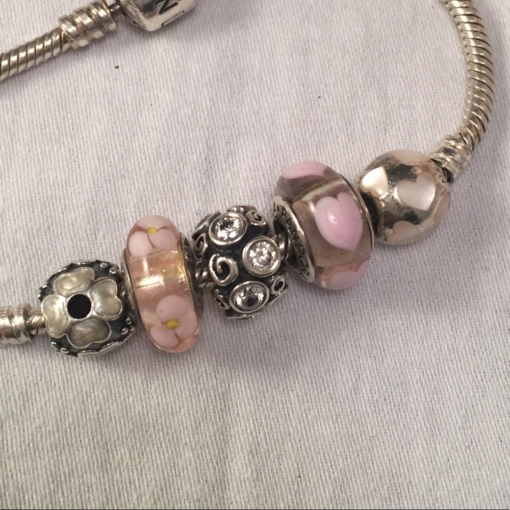 Authentic PANDORA 925 Silver Primrose Clear CZ - Picture 7 of 8